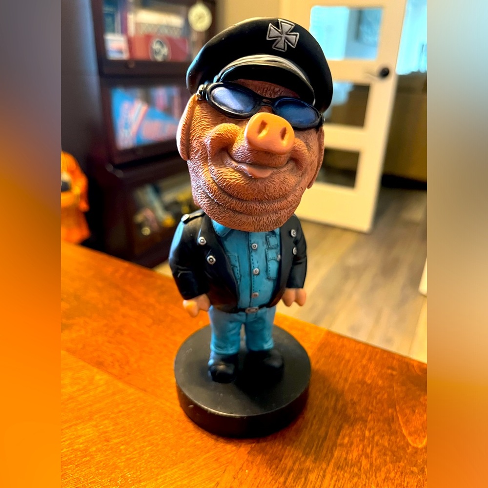 Mr. Snort Bopp’n Head Motorcycle rider bobble head